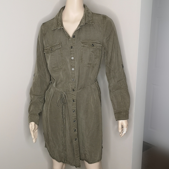 Parasuco Dresses & Skirts - Parasuco 2016 Denim Army Safari Shirt Dress